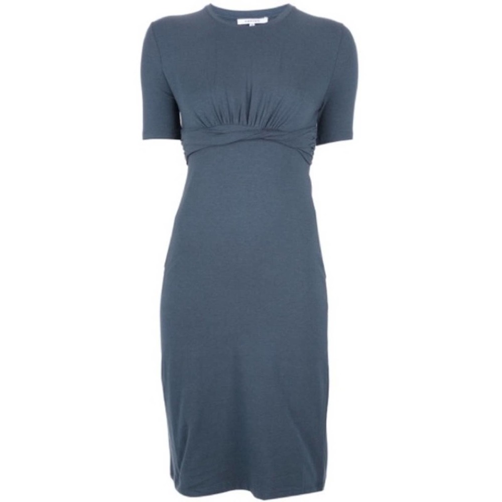 $489 Carven Dress Jersey Wrap Waist Size Large - Picture 5 of 15